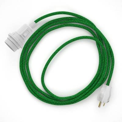 Plug-in Pendant for Lampshade with switch on socket | RL06 Green Glitter