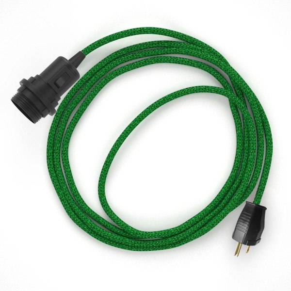 Plug-in Pendant for Lampshade with switch on socket | RL06 Green Glitter