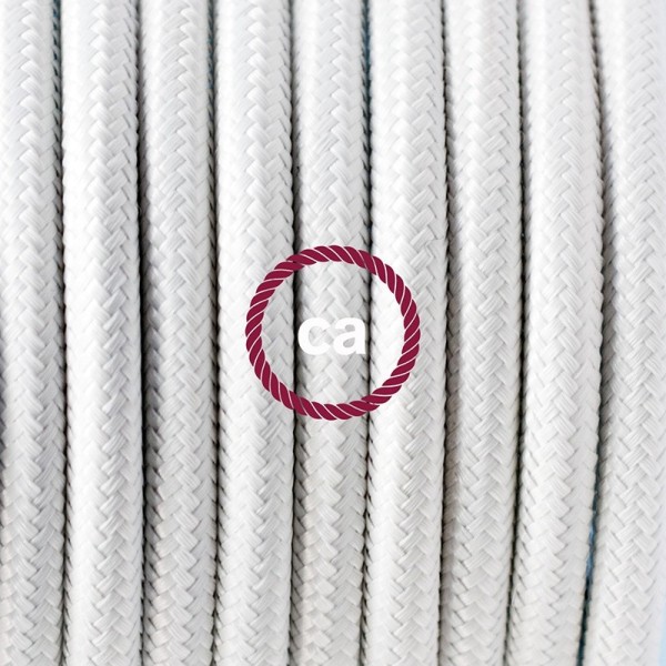 Plug-in Pendant for Lampshade with switch on socket | RM01 White Rayon