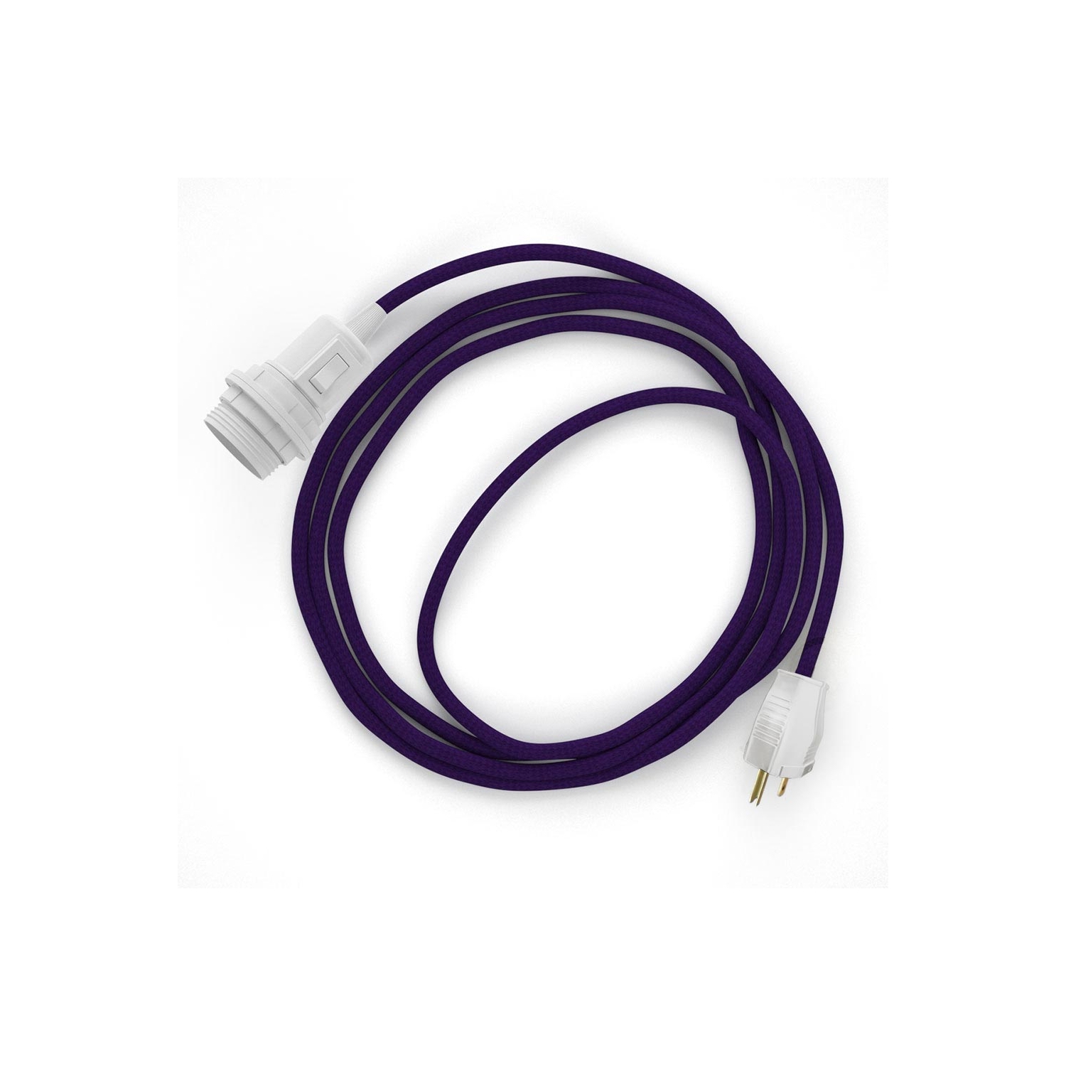 Plug-in Pendant for Lampshade with switch on socket | RM14 Violet Rayon