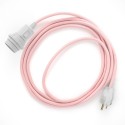 Plug-in Pendant for Lampshade with switch on socket | RM16 Pink Rayon
