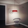 Plug-in Pendant for Lampshade with switch on socket | RZ08 Fuchsia & White Chevron
