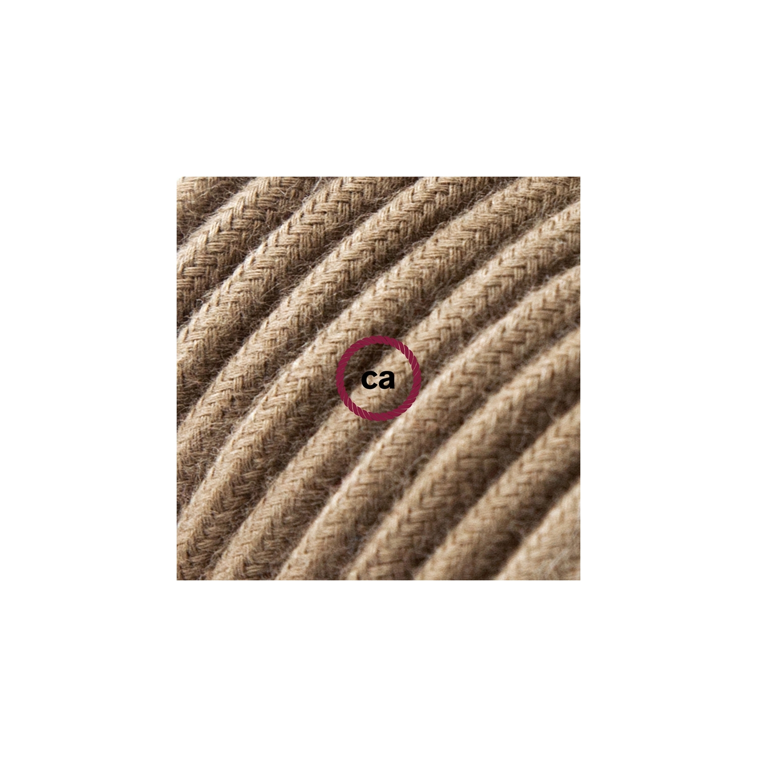 Cord-set - RC13 Brown Cotton Covered Round Cable
