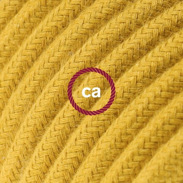 Cord-set - RC31 Mustard Cotton Covered Round Cable