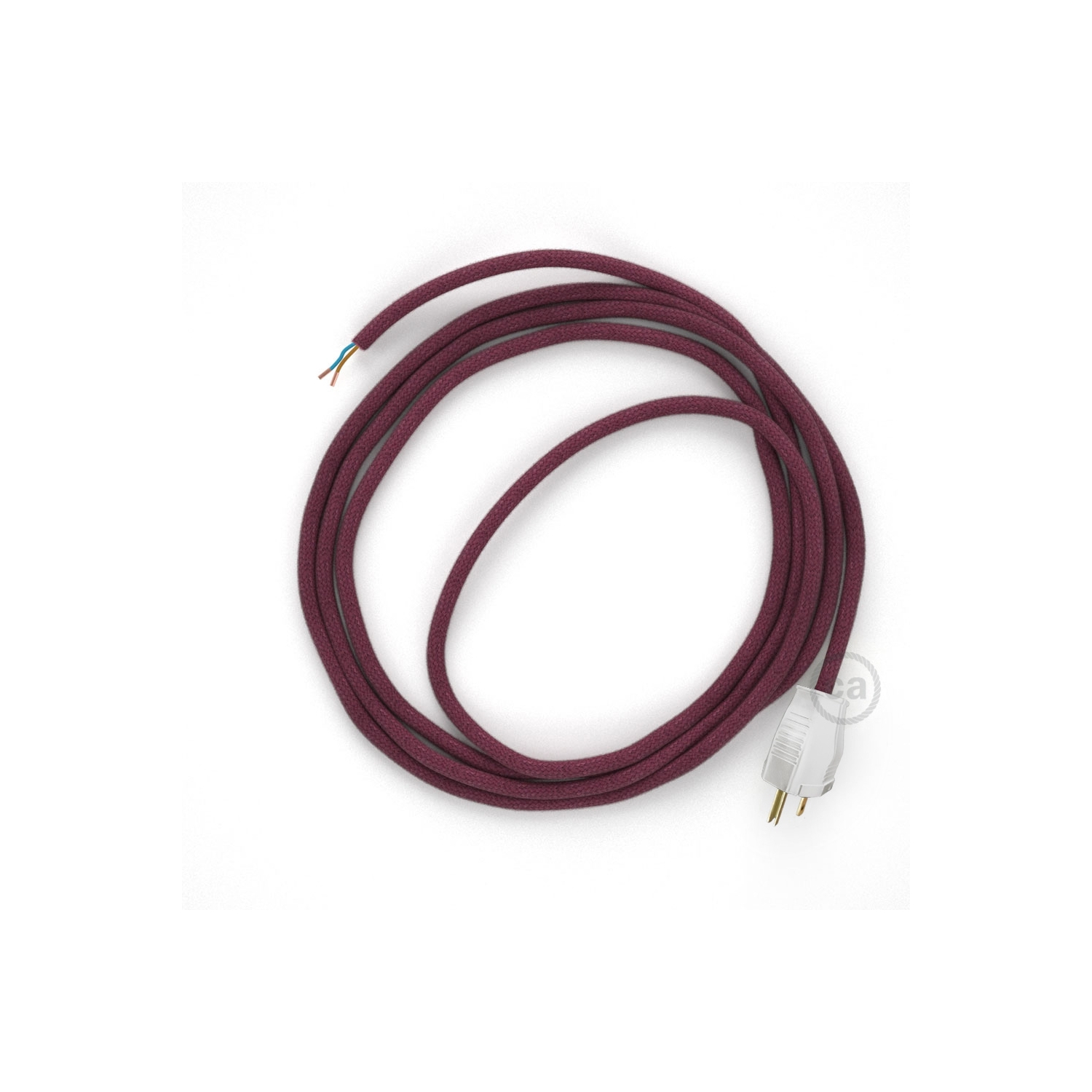 Cord-set - RC32 Raspberry Cotton Covered Round Cable