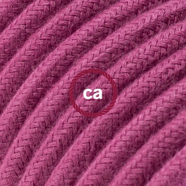 Cord-set - RC32 Raspberry Cotton Covered Round Cable