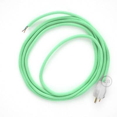 Cord-set - RC34 Mint Green Cotton Covered Round Cable