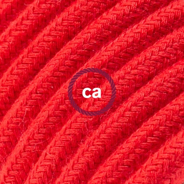 Cord-set - RC35 Red Cotton Covered Round Cable