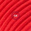 Cord-set - RC35 Red Cotton Covered Round Cable