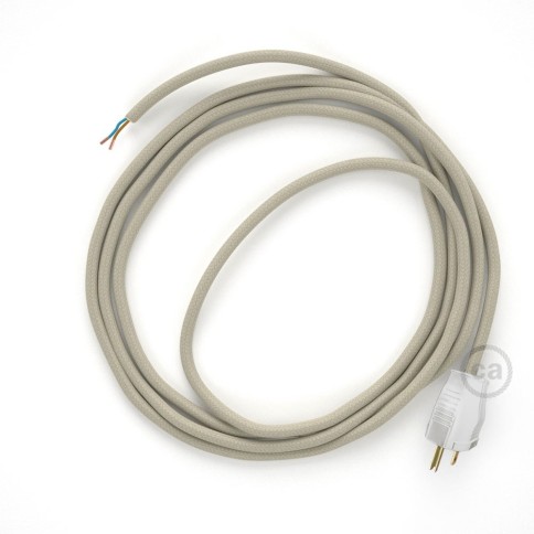 Cord-set - RC43 Dove Cotton Covered Round Cable