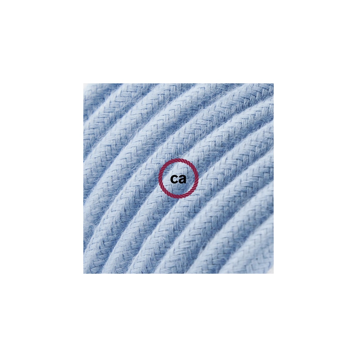 Cord-set - RC53 Baby Blue Cotton Covered Round Cable