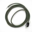 Cord-set - RC63 Gray Green Cotton Covered Round Cable