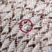 Cord-set - RD63 Natural & Brown Linen CrissCross Covered Round Cable