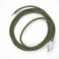 Cord-set - RD72 Natural & Thyme Green Linen Chevron Covered Round Cable