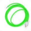 Cord-set - RF06 Neon Green Covered Round Cable