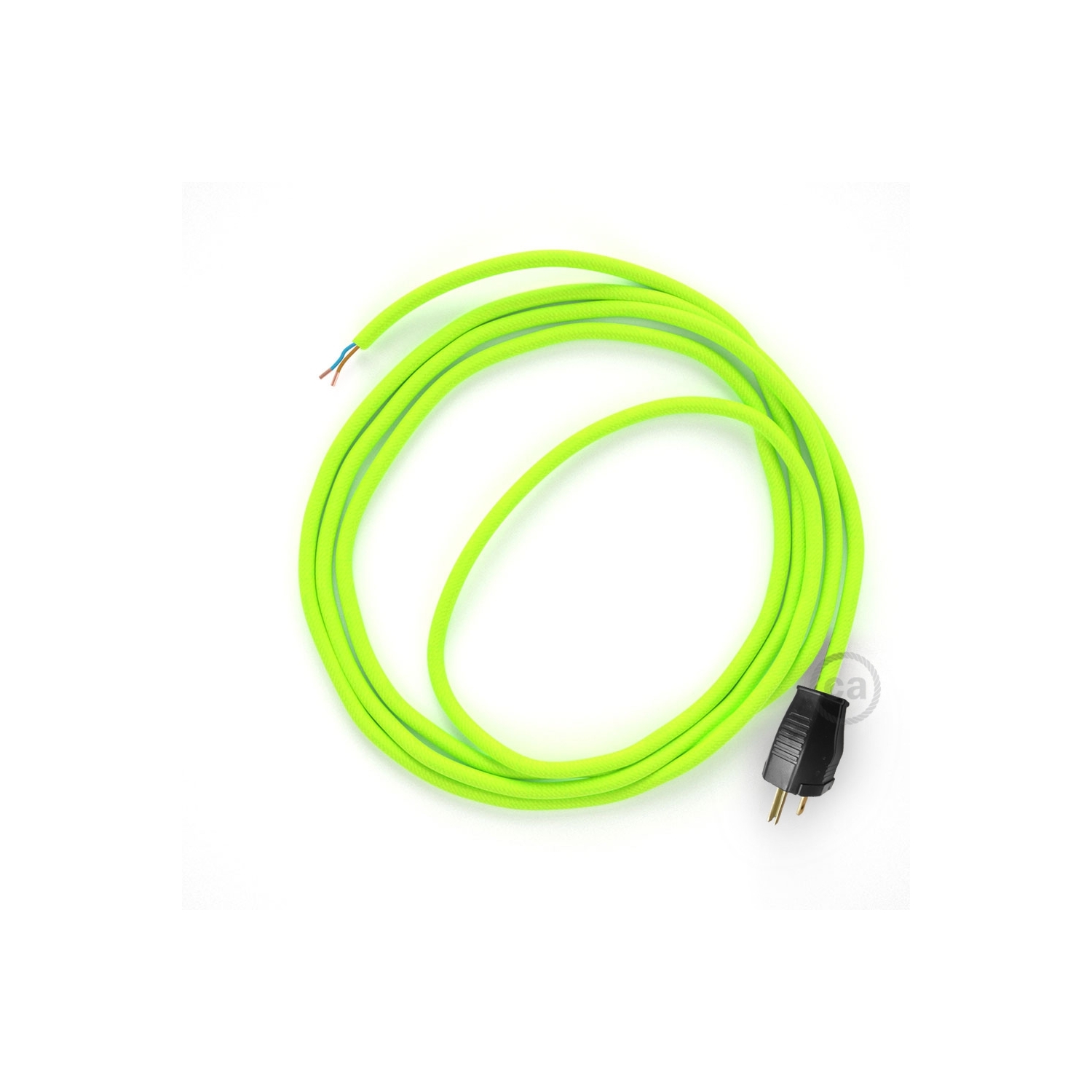 Cord-set - RF10 Neon Yellow Covered Round Cable