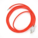 Cord-set - RF15 Neon Orange Covered Round Cable