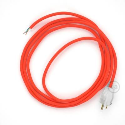 Cord-set - RF15 Neon Orange Covered Round Cable