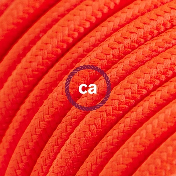 Cord-set - RF15 Neon Orange Covered Round Cable