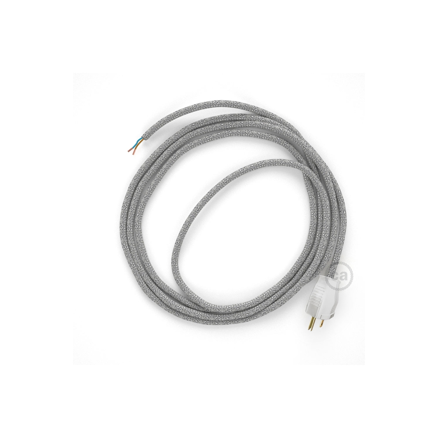 Cord-set - RL02 Silver Glitter Covered Round Cable