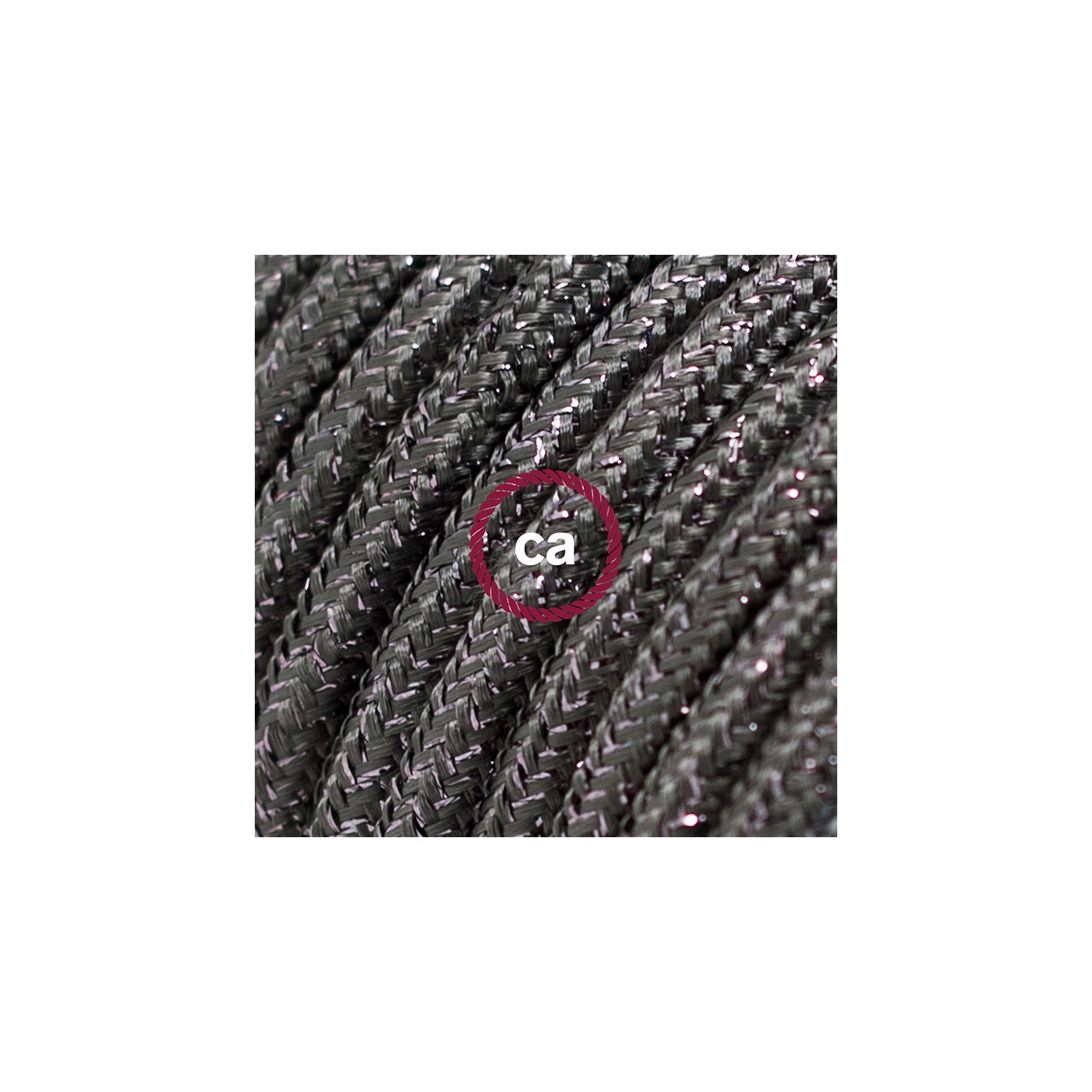 Cord-set - RL03 Gray Glitter Covered Round Cable