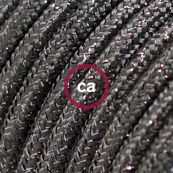 Cord-set - RL03 Gray Glitter Covered Round Cable