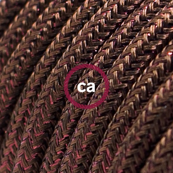 Cord-set - RL13 Brown Glitter Covered Round Cable