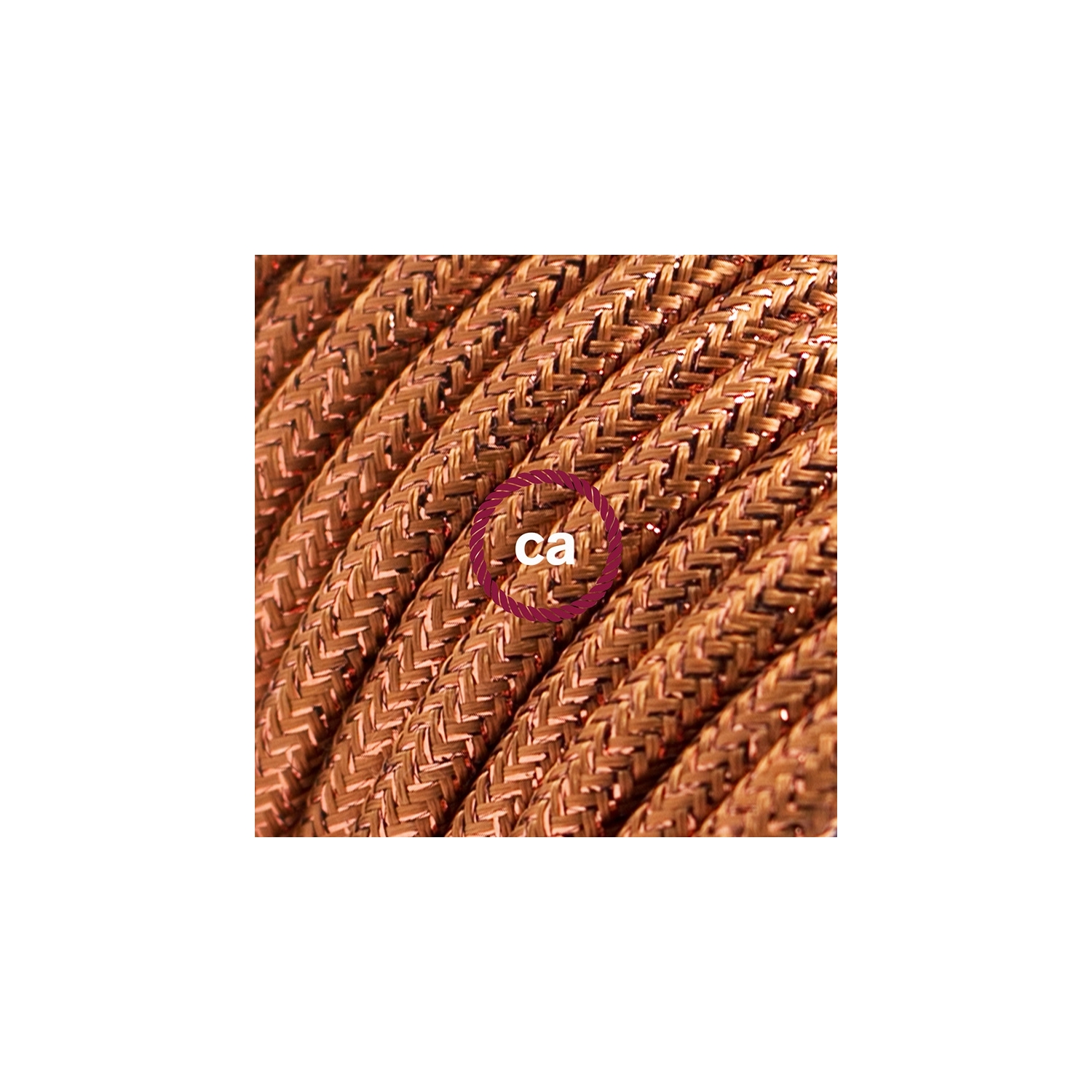 Cord-set - RL22 Copper Glitter Covered Round Cable
