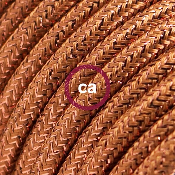 Cord-set - RL22 Copper Glitter Covered Round Cable