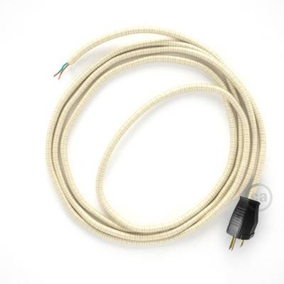 Cord-set - RM00 Ivory Rayon Covered Round Cable