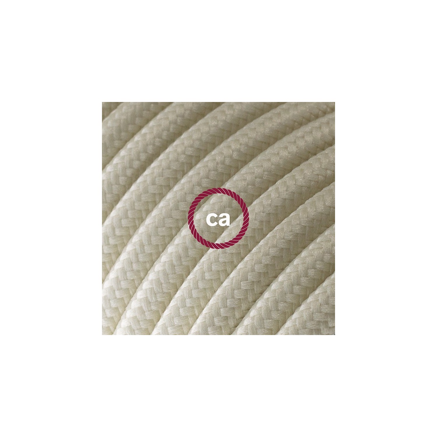 Cord-set - RM00 Ivory Rayon Covered Round Cable