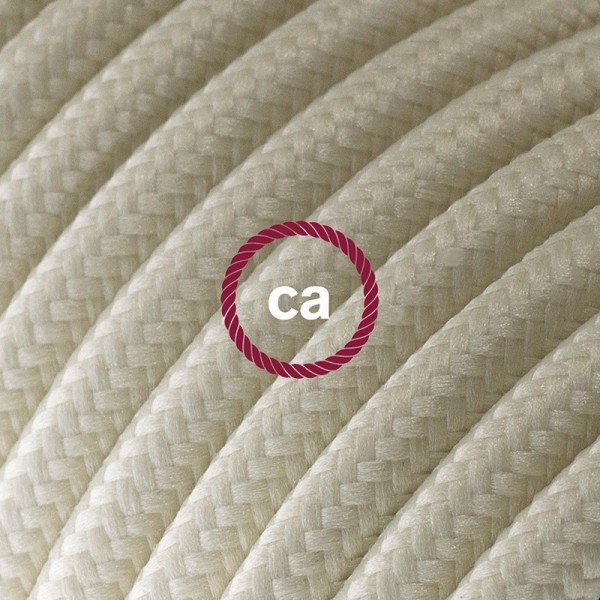 Cord-set - RM00 Ivory Rayon Covered Round Cable