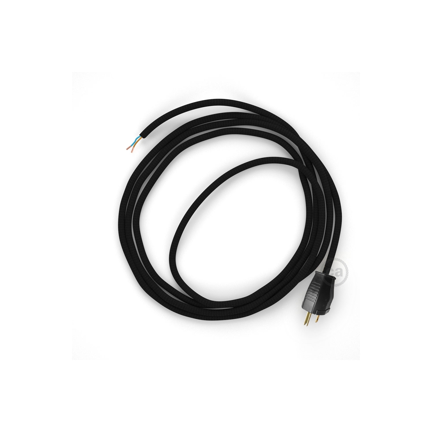 Cord-set - RM04 Black Rayon Covered Round Cable