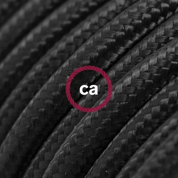 Cord-set - RM04 Black Rayon Covered Round Cable