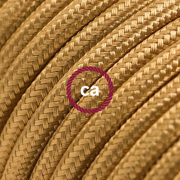 Cord-set - RM05 Gold Rayon Covered Round Cable