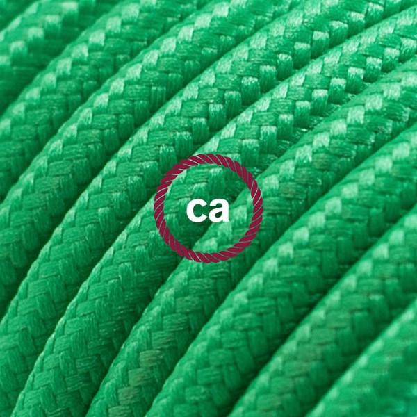 Cord-set - RM06 Green Rayon Covered Round Cable