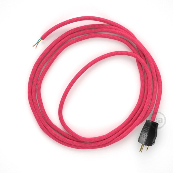 Cord-set - RM08 Fuchsia Rayon Covered Round Cable