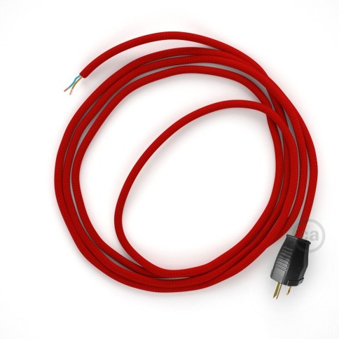 Cord-set - RM09 Red Rayon Covered Round Cable