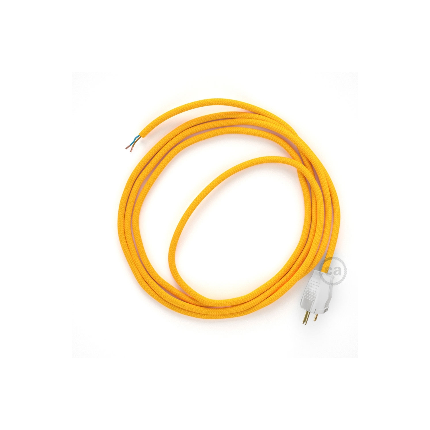 Cord-set - RM10 Yellow Rayon Covered Round Cable