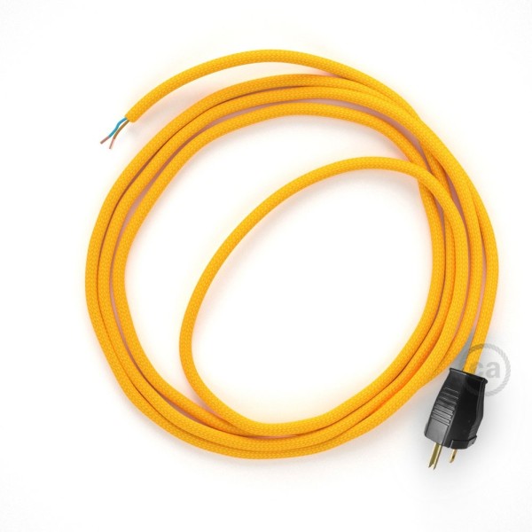 Cord-set - RM10 Yellow Rayon Covered Round Cable