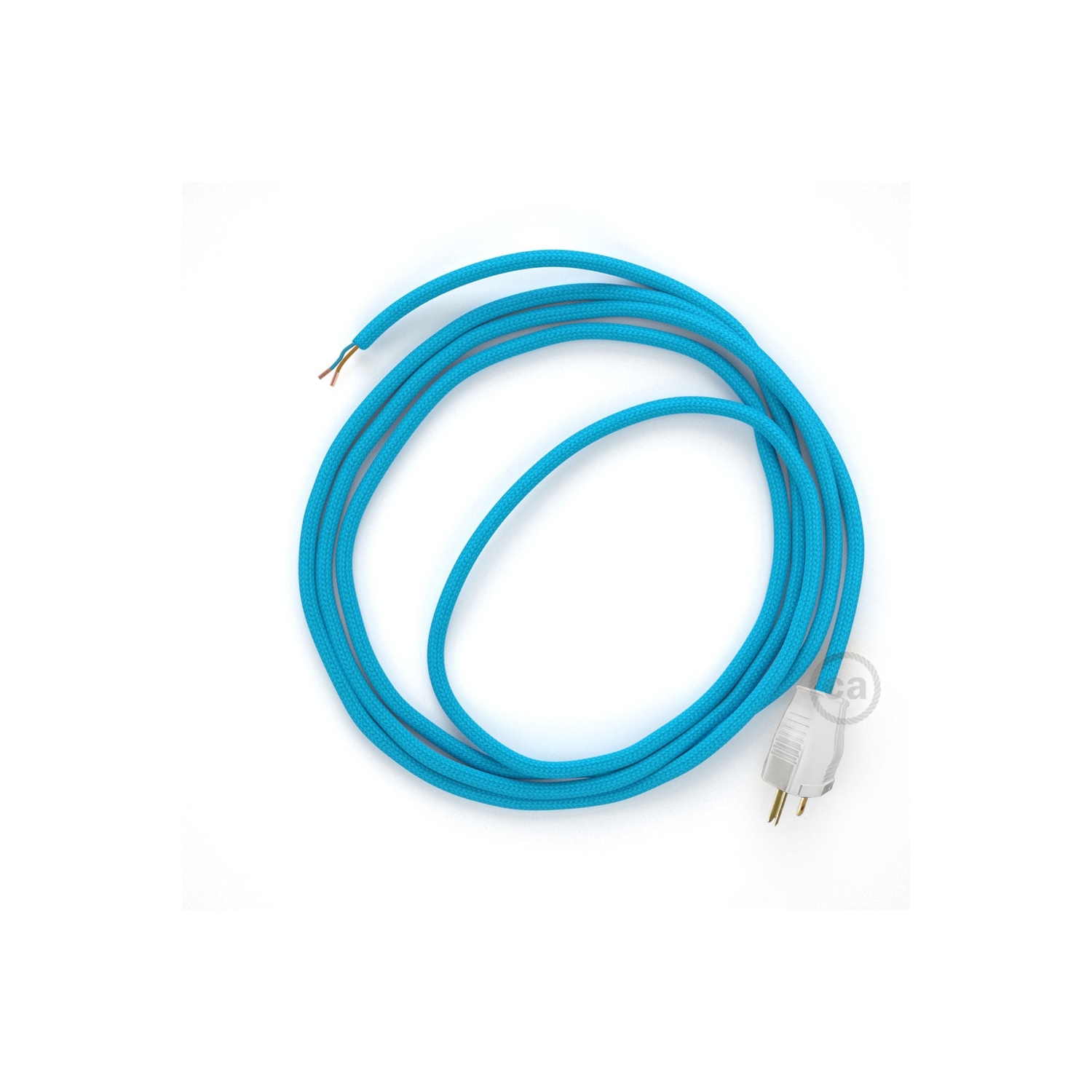 Cord-set - RM11 Light Blue Rayon Covered Round Cable