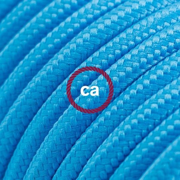 Cord-set - RM11 Light Blue Rayon Covered Round Cable