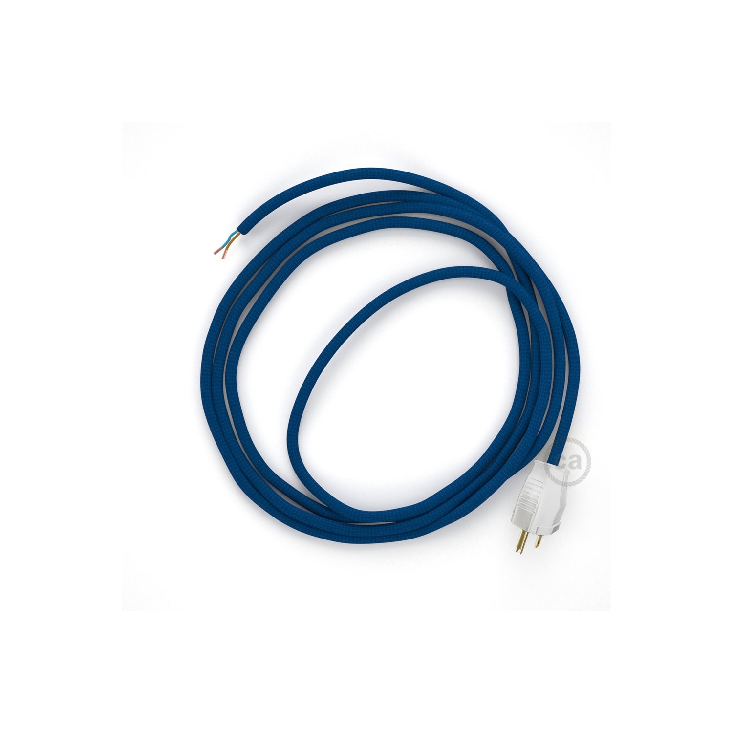 Cord-set - RM12 Blue Rayon Covered Round Cable