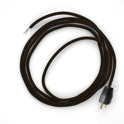 Cord-set - RM13 Brown Rayon Covered Round Cable