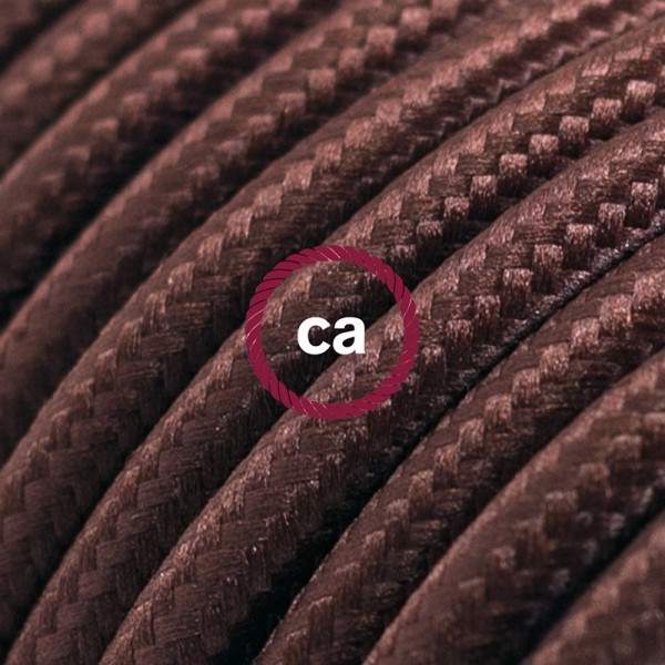 Cord-set - RM13 Brown Rayon Covered Round Cable