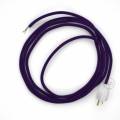 Cord-set - RM14 Violet Rayon Covered Round Cable