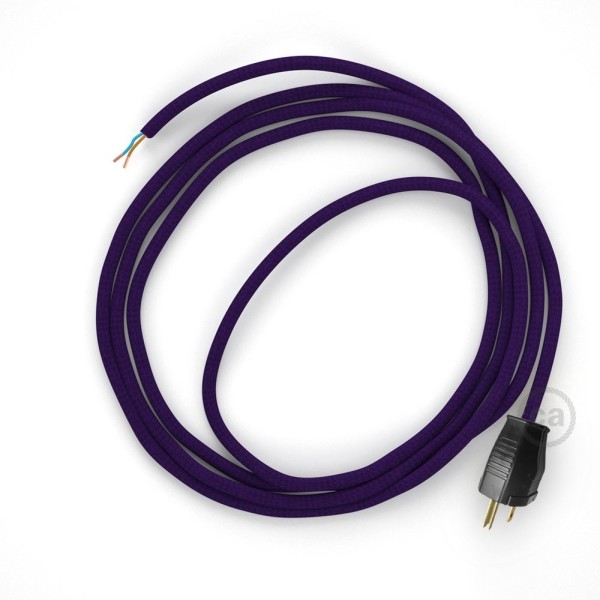 Cord-set - RM14 Violet Rayon Covered Round Cable