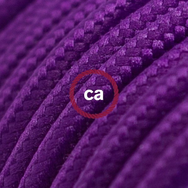 Cord-set - RM14 Violet Rayon Covered Round Cable