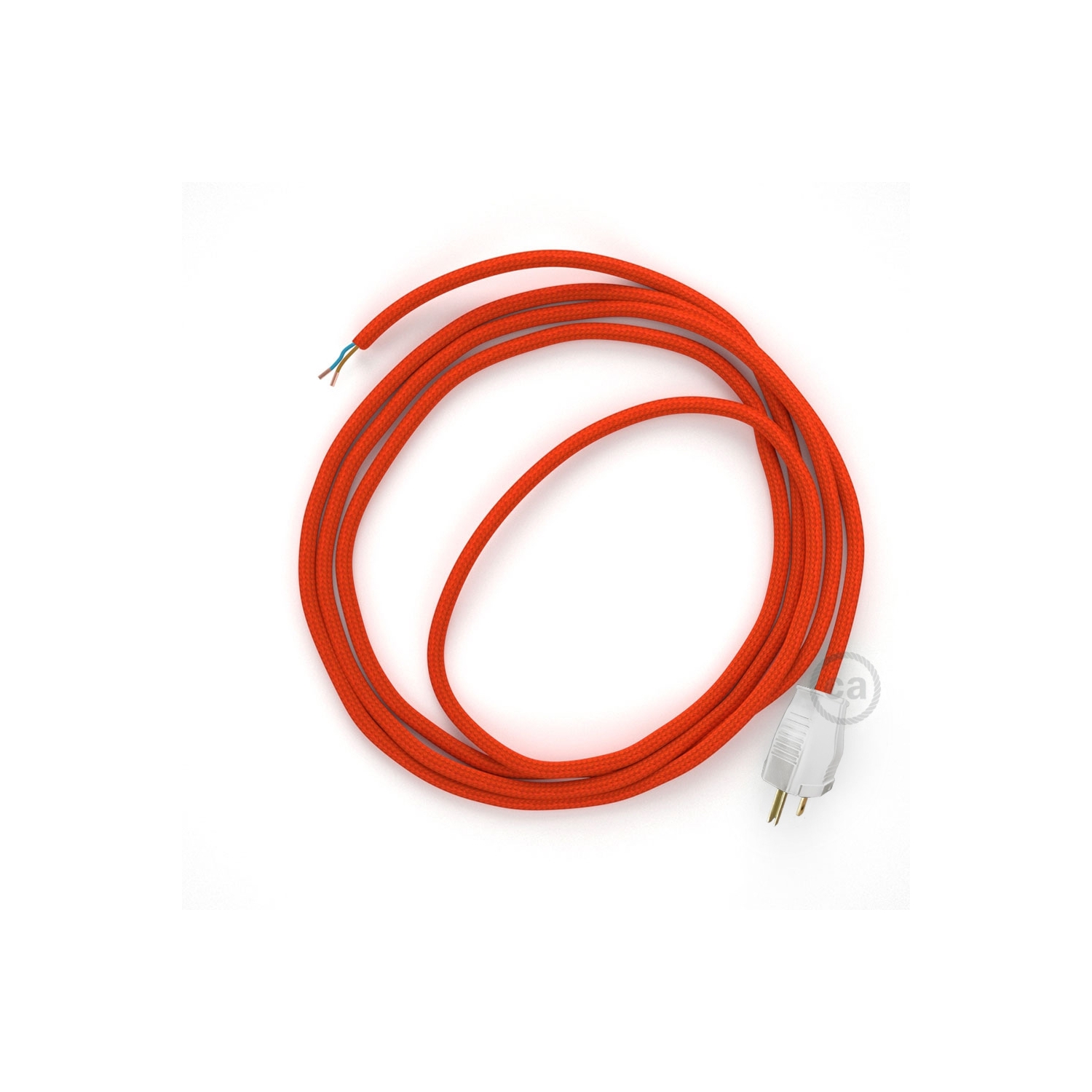 Cord-set - RM15 Orange Rayon Covered Round Cable