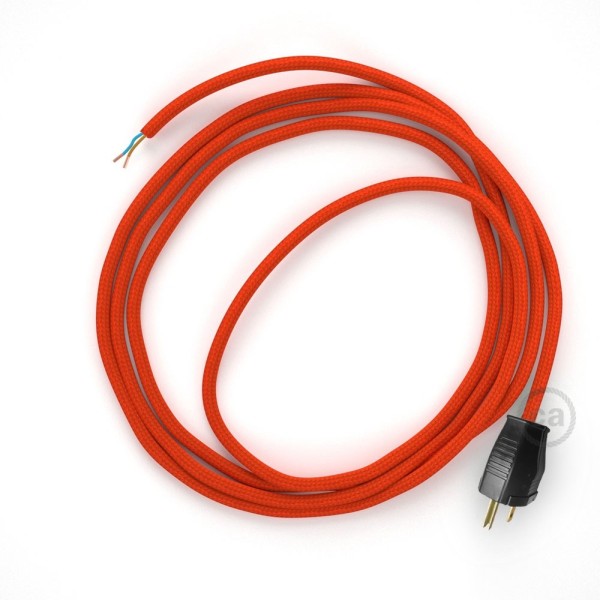 Cord-set - RM15 Orange Rayon Covered Round Cable